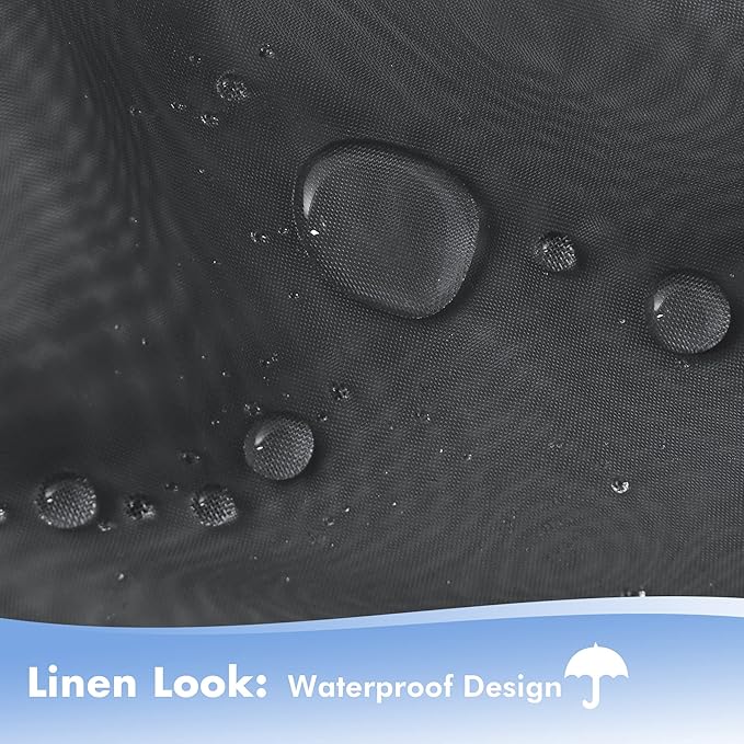 HolidayIdeas Outdoor Sheer Curtains for Patio Waterproof, 2 Panels - 54 x 120 Inch - Grey Light Filtering Voile Outside Curtains Grommet Drapes for Front Porch, Gazebo, Pergola, Backyard-VerdiqueGarden