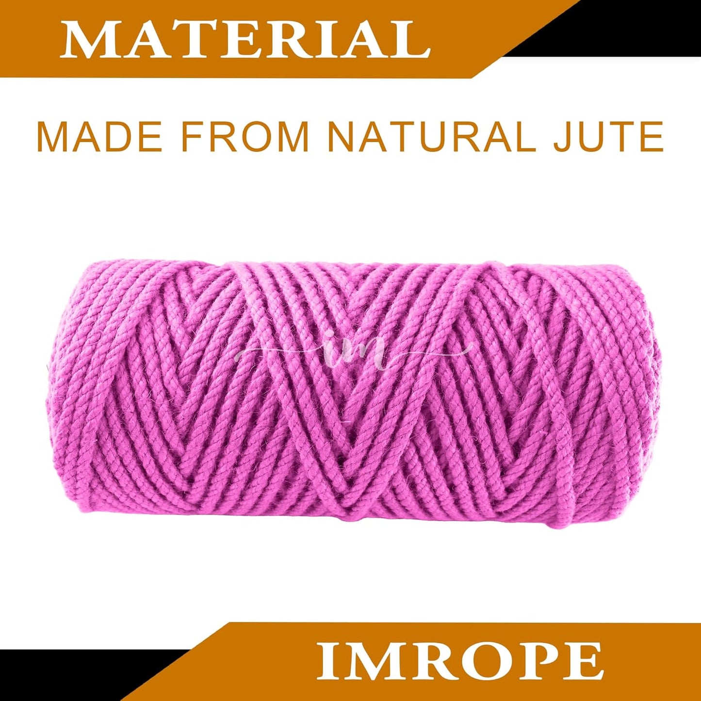 4mm x 100 Feet Pink Jute Rope, Twine for Gardening Tomato Climbing Plant Tie Floristry Crafts Gift Wrapping Packing Decor-VerdiqueGarden