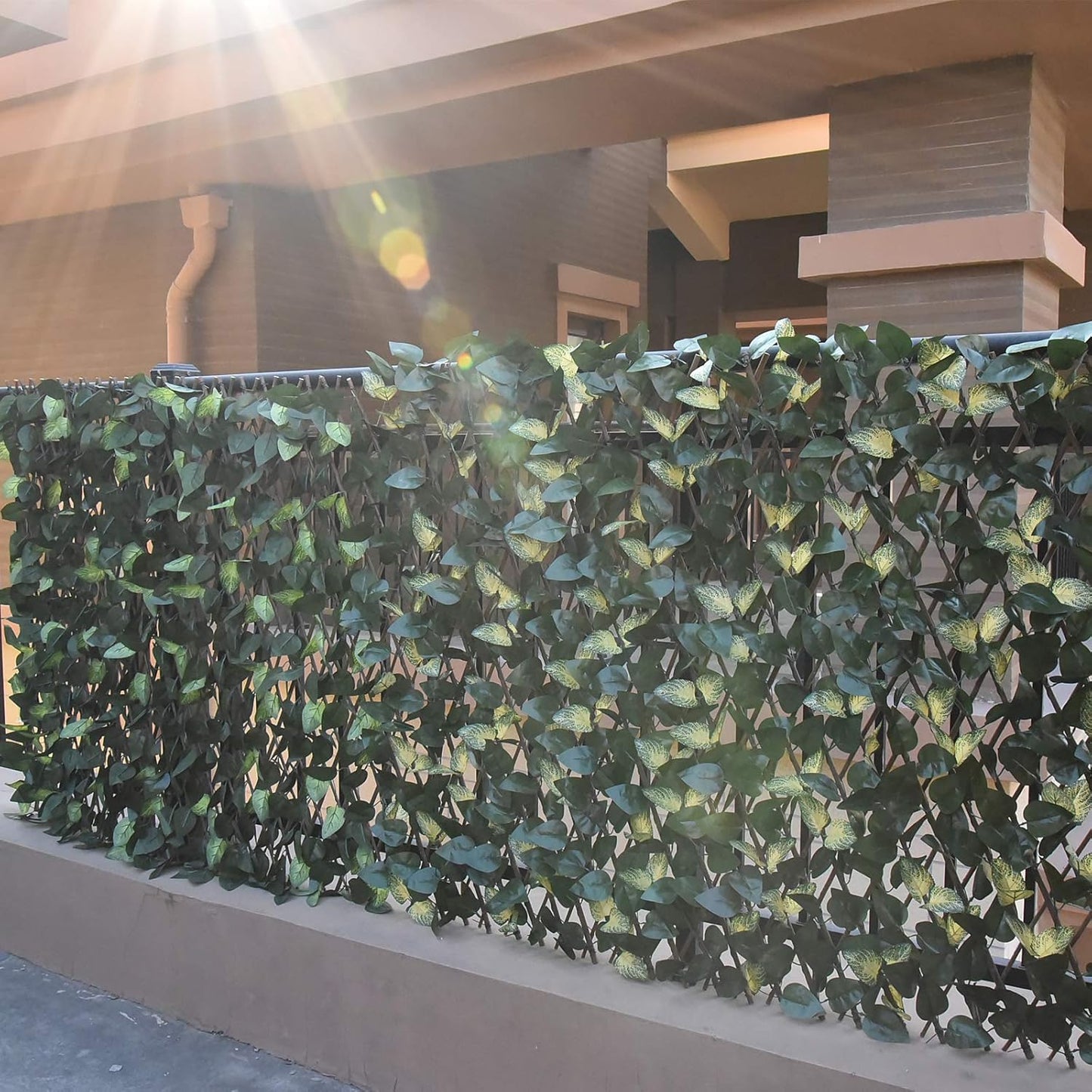 Expandable Fence Privacy Screen for Balcony Patio Outdoor,Decorative Faux Ivy Fencing Panel,Artificial Hedges (Single Sided Leaves)…-VerdiqueGarden