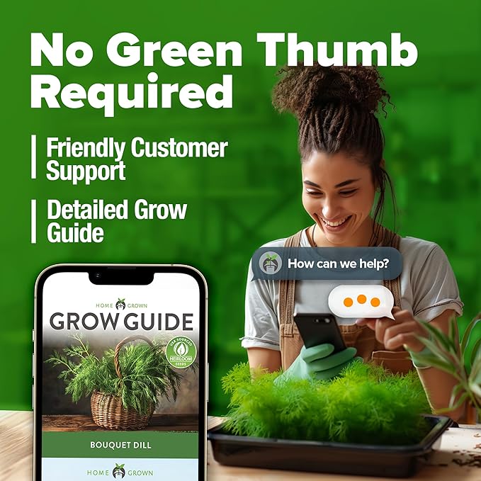 HOME GROWN Dill Seeds 2 Pack (Anethum Graveolens) - 2028 Non-GMO Heirloom Herb Seeds for Planting Indoors or Outdoors, High Germination, Ideal for Herb Gardens, Pots, and Cooking Flavorful Dishes-VerdiqueGarden