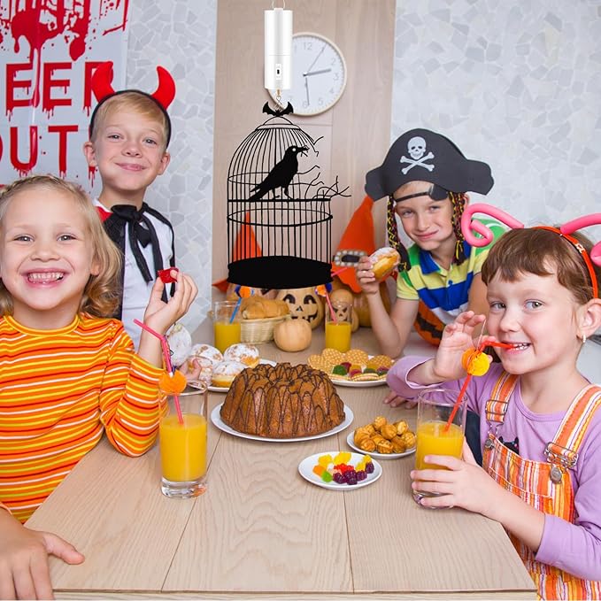 Therwen 6 Pcs Ornament Spinner Battery Operated Wind Spinner Motor Rotator Disco Ball Motor Outdoor Hanging Ornament for Halloween Mardi Gras Decoration, No Battery(White)-VerdiqueGarden