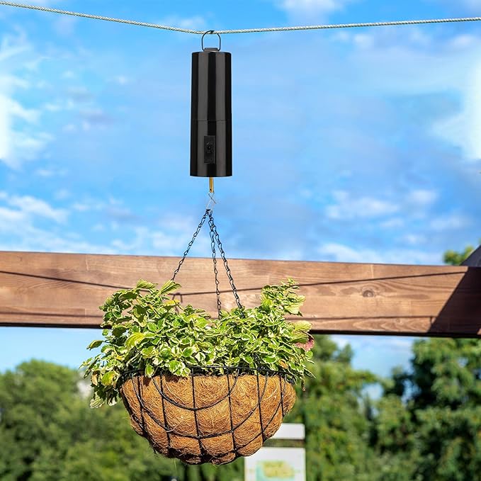 3 Pieces Hanging Black Rotating Motor Wind Spinner Mobile Battery Operated Motor Multi-Purposes Rotatable Hook for Garden Decoration Accessory Supplies-VerdiqueGarden