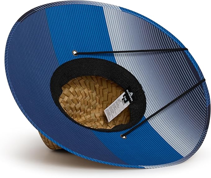 Quiksilver Men's Wide Brim Outdoor Lifeguard Straw Sun Hat-VerdiqueGarden