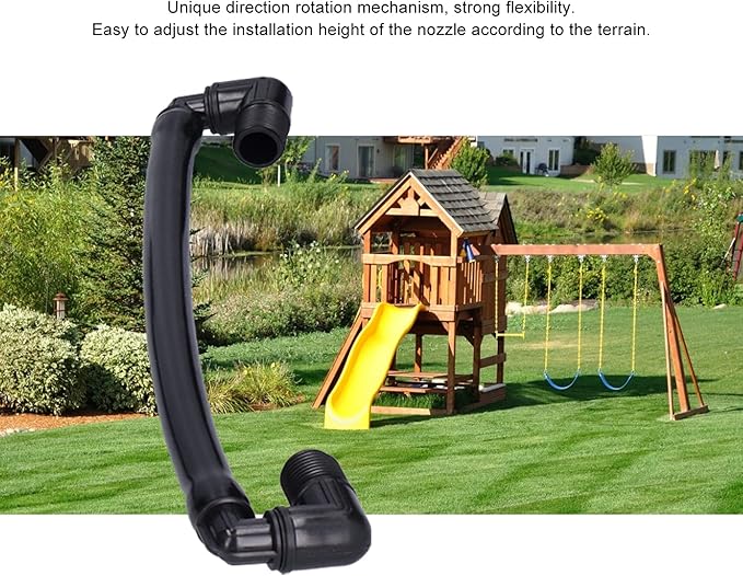 10PCS G 1/2 Male Thread Swing Joints, Plastic Rotatable Height Adjustable Support Arm Sprinkler Fittings Professional Lawn Irrigation Tool 13.4x2.0in-VerdiqueGarden