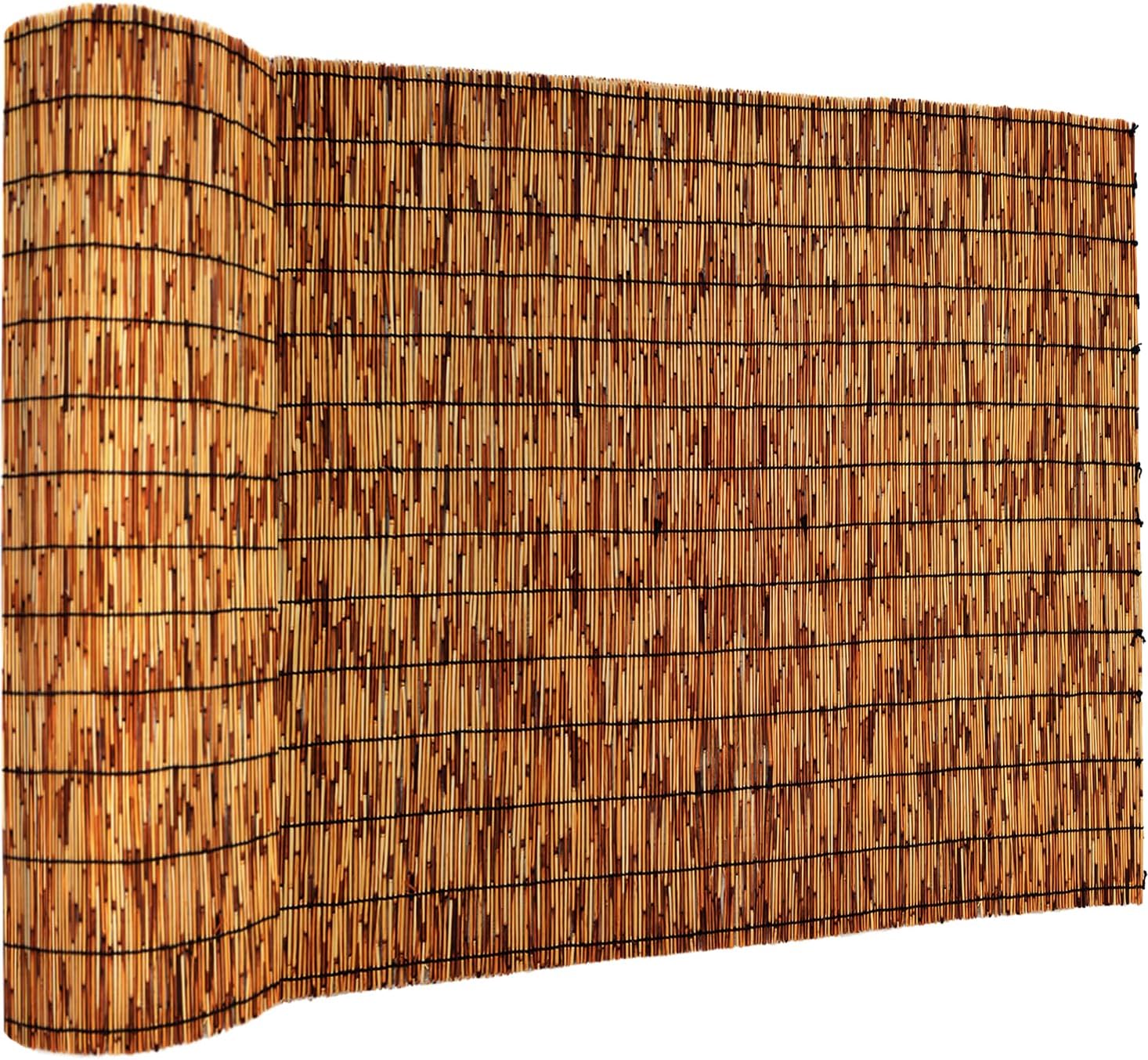 Reed Fencing Rolls,Bamboo Screens Outdoor for Patio,6 Feet High,Suitable for Patio Garden Balcony Terrace and Courtyard Shading 6x10FT-VerdiqueGarden
