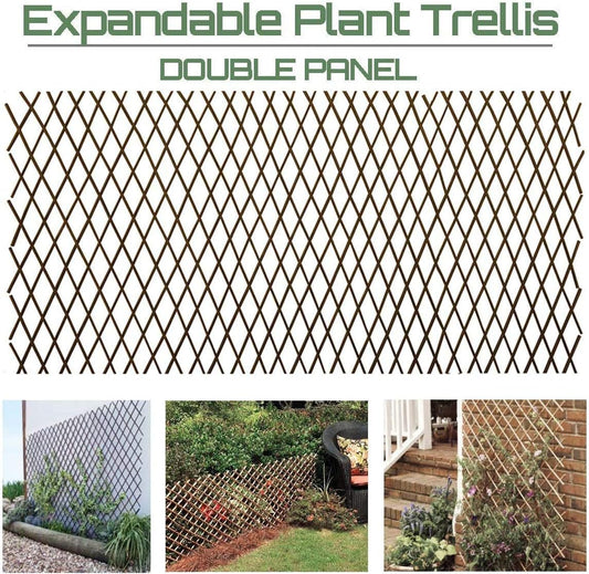 Glant Lattice Fence Expandable Plant Climbing Lattices Trellis Fence,Open Screen Fencing,Trellis Fence (2)-VerdiqueGarden