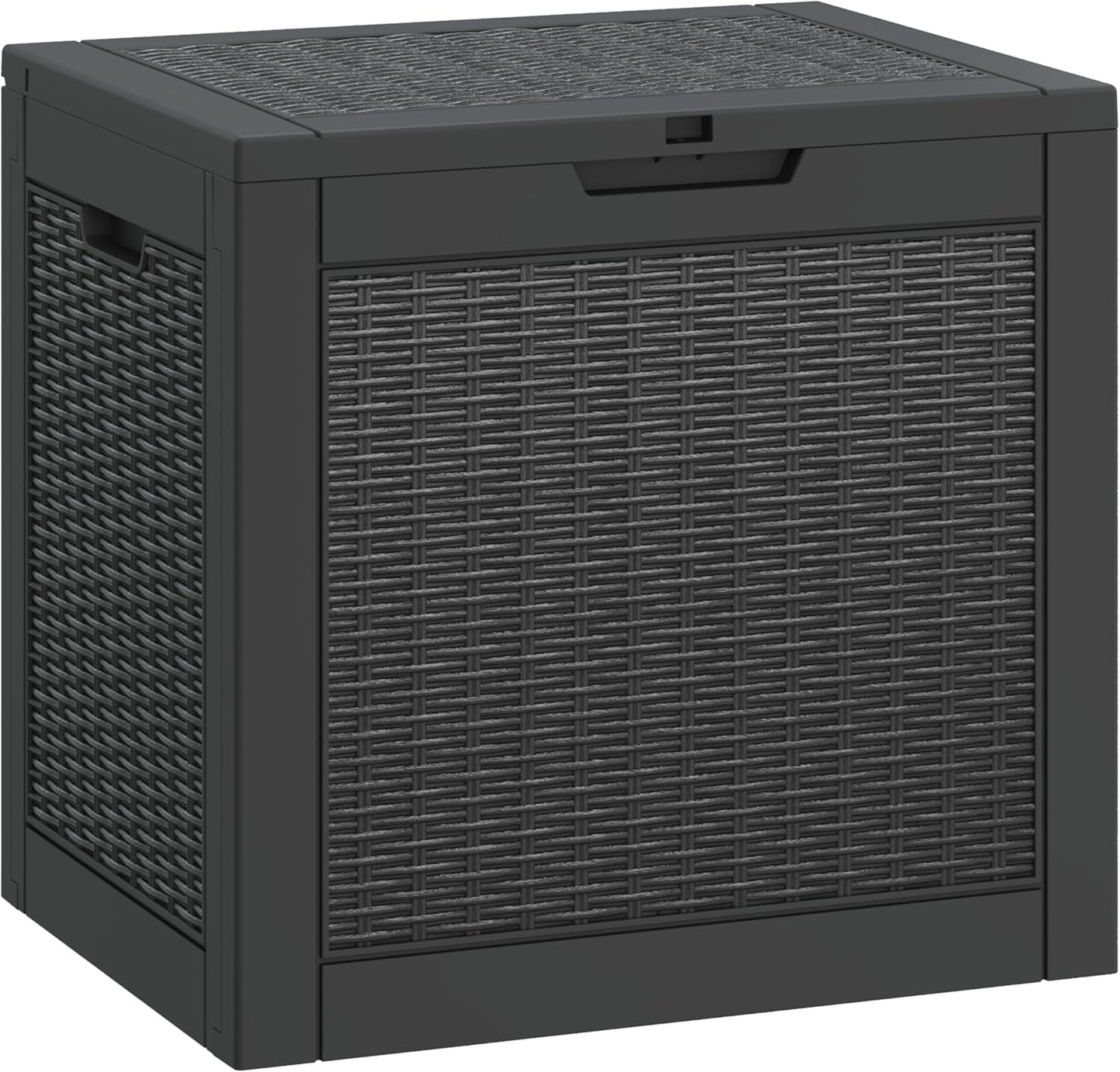 Deck Box, 31 Gallon Resin Outdoor Storage Box, Waterproof and UV Resistant Lightweight Storage Deck Box for Garden Tools, Supplies-VerdiqueGarden