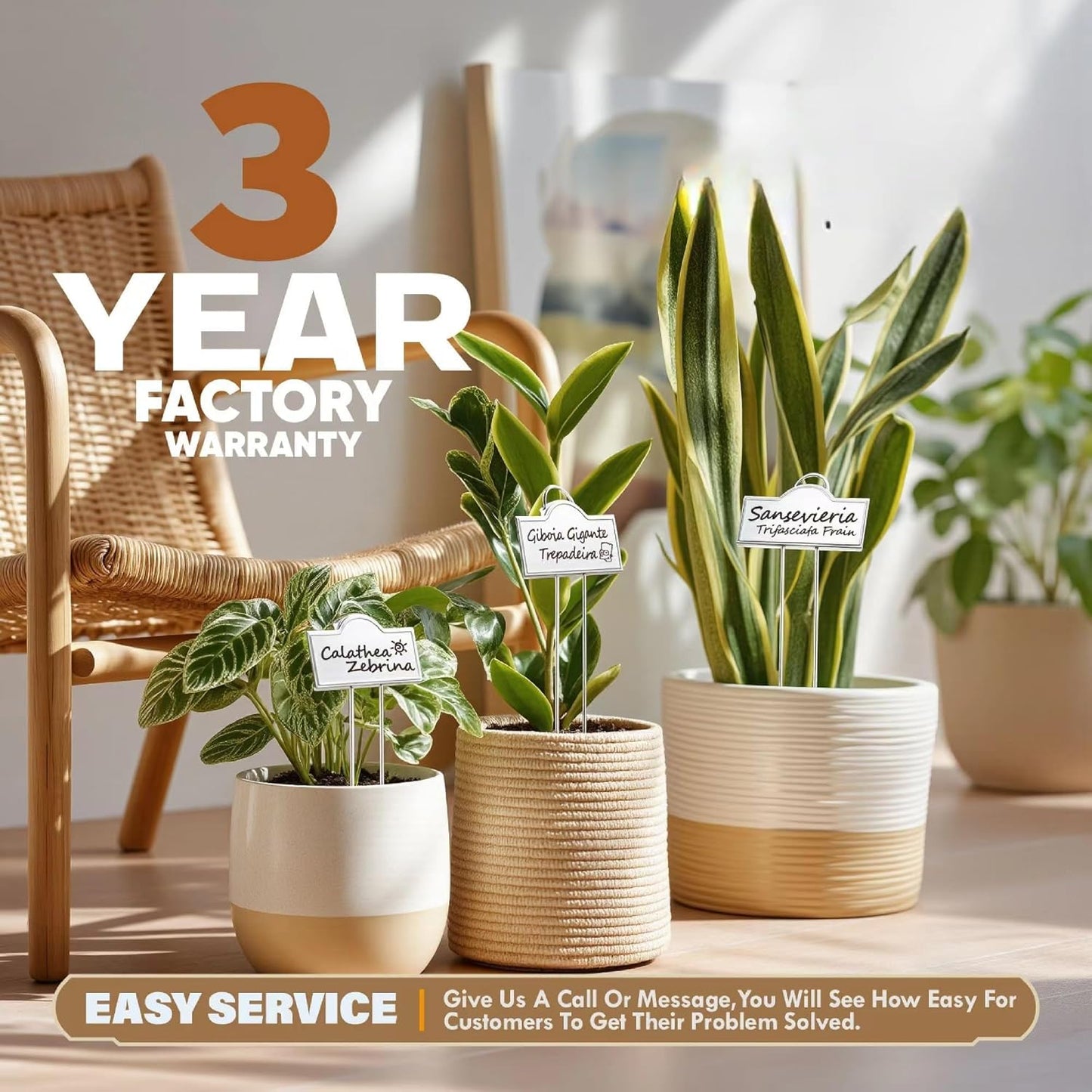 Stainless Steel 304 Plant Labels for Garden Outdoor | Metal Plant Markers Waterproof for Vegetables Herb Seedlings Flowers with 2 Pens | 25 Pack | Label Area 3.74'' x 1.39'' Height 10.75 Inch | Silver-VerdiqueGarden