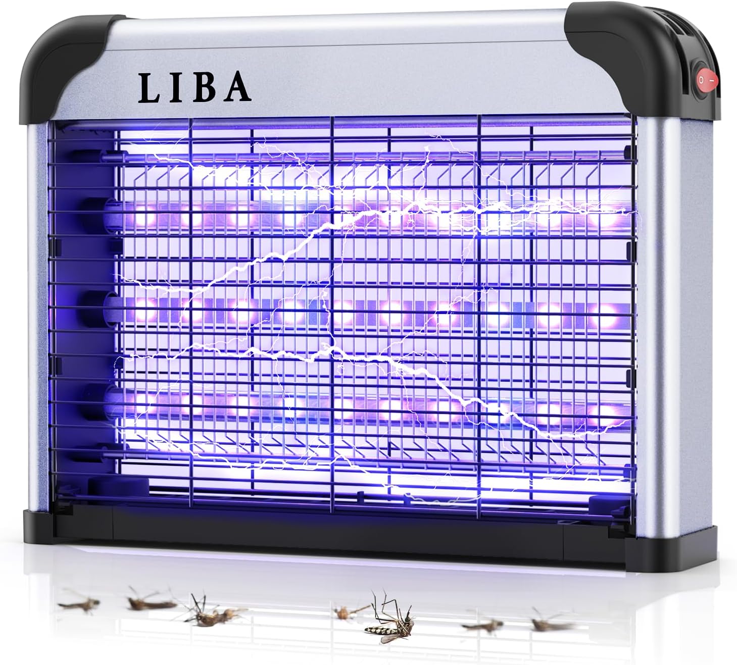 LiBa LED Indoor Bug Zapper, Electric Mosquito Killer Fly Zapper with Dual UV Wavelength Attraction, High Voltage Fly Trap Mosquito Trap Over 10-Year Lifespan LED Bulbs Light, Safe for Kids/Pets-VerdiqueGarden