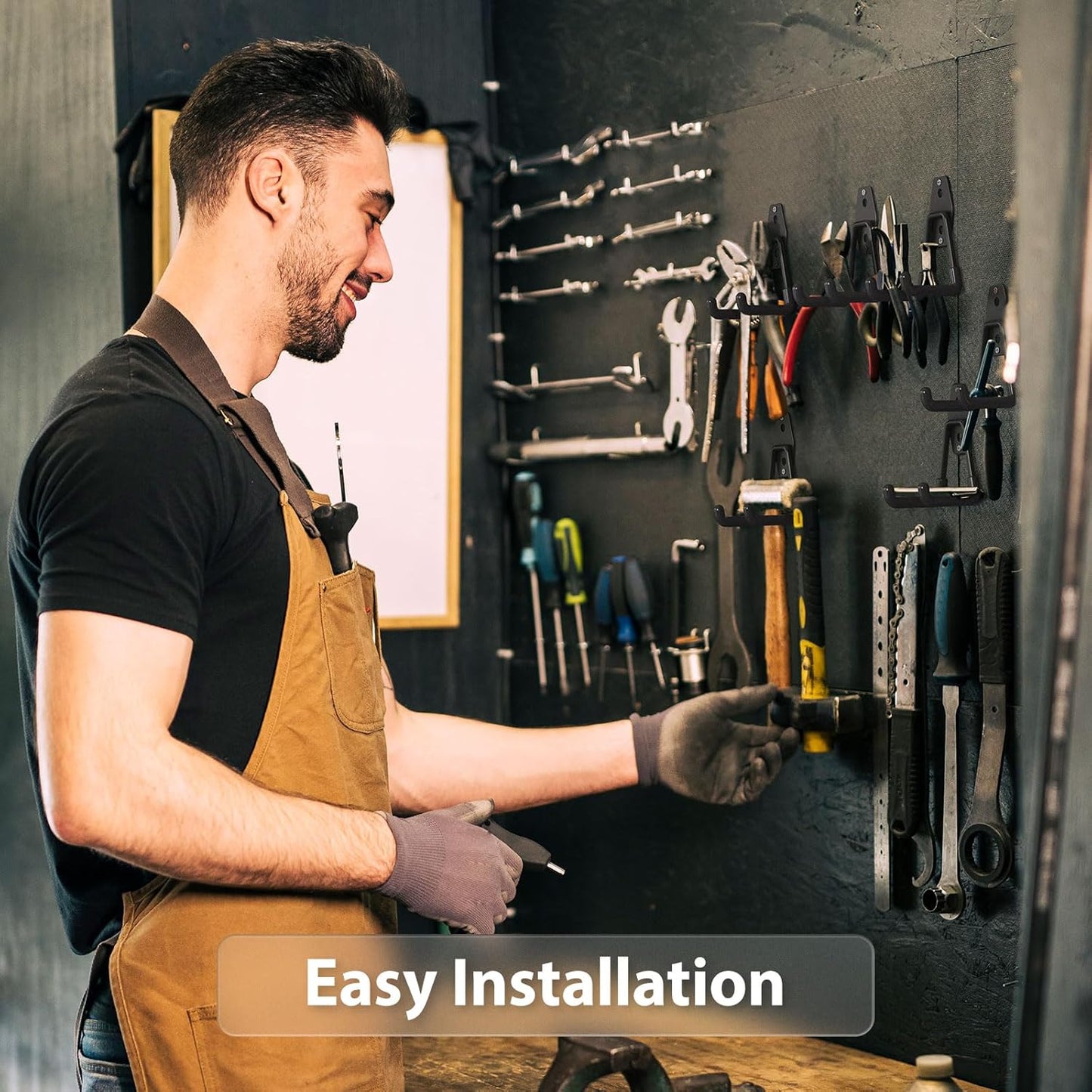 Utility Steel Wall Mount Heavy Duty Garage Hooks with Anti-Slip Coating,Storage More Yard,Garden and Power Tools and for Hanging Hose,Ladder and Bike(4 Pack 4.5x2.75 inch)-VerdiqueGarden