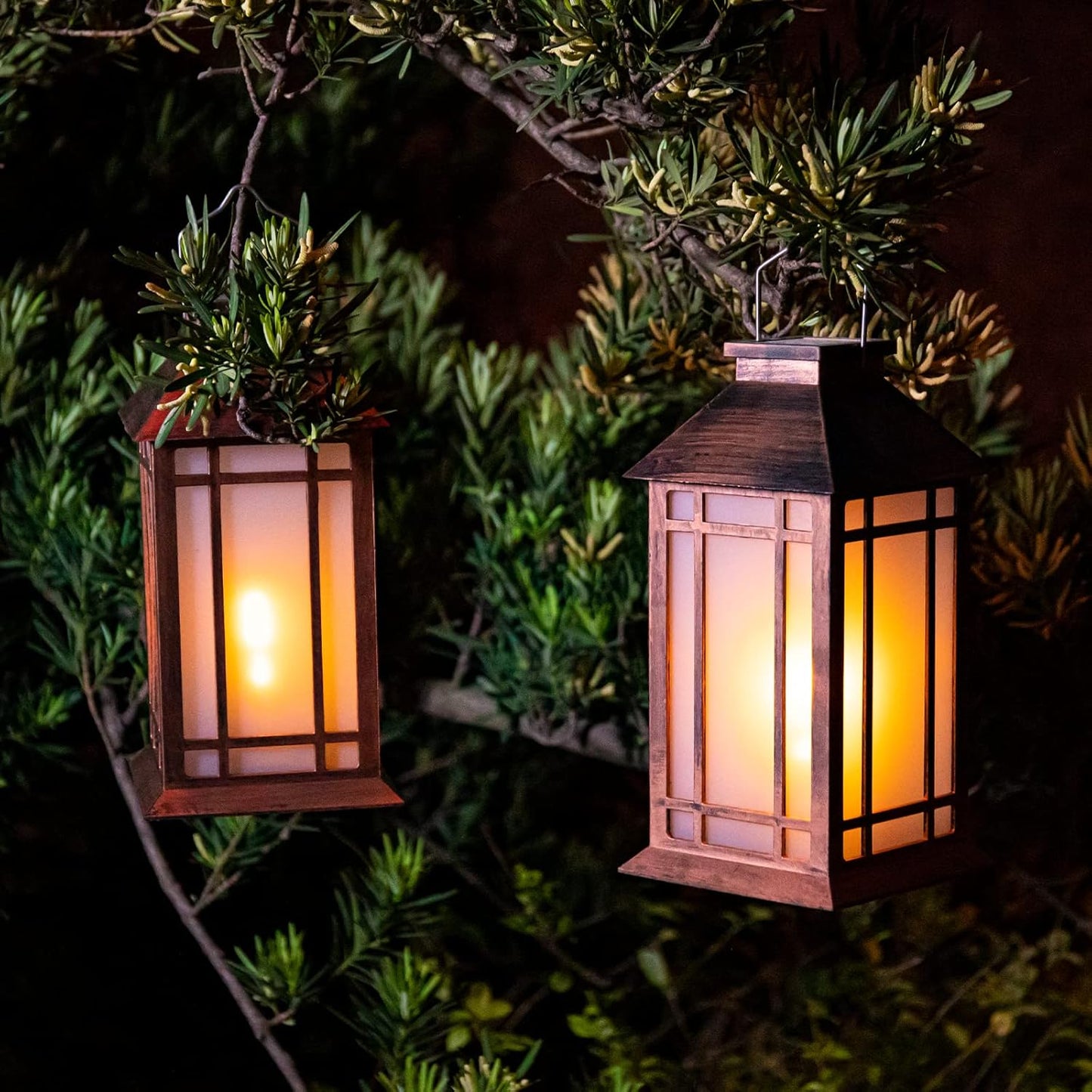 Afirst Solar Lantern Outdoor, Hanging Lights Decorative Outdoor Lighting Waterproof Umbrella Lights for Patio Garden, Table,Party Decor, 2 Pack-VerdiqueGarden