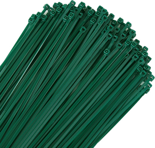4 inch 3mm Dark Green Nylon Garden Cable Zip Ties Self Locking Cable Ties Twist Ties, Multi-Purpose Cable Tie (200 Pcs) Decoration Tie Wraps for Christmas Tree-VerdiqueGarden