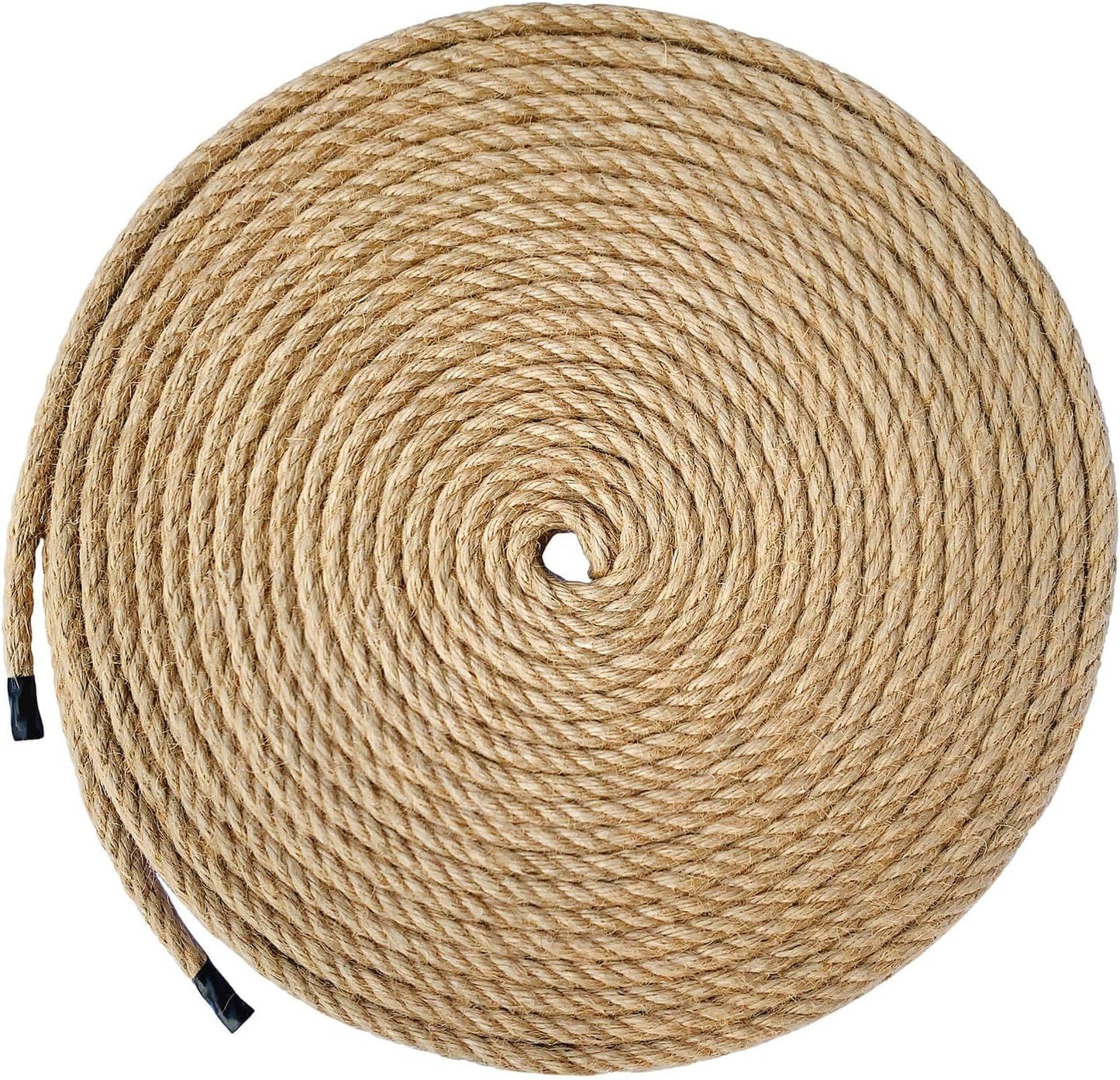 Jute Rope, 55 Feet 8mm Heavy Duty Twine - Perfect for Cat Scratching Posts, Crafts, Bundling, Gardening Decor and Hanging (8mm*55ft)-VerdiqueGarden