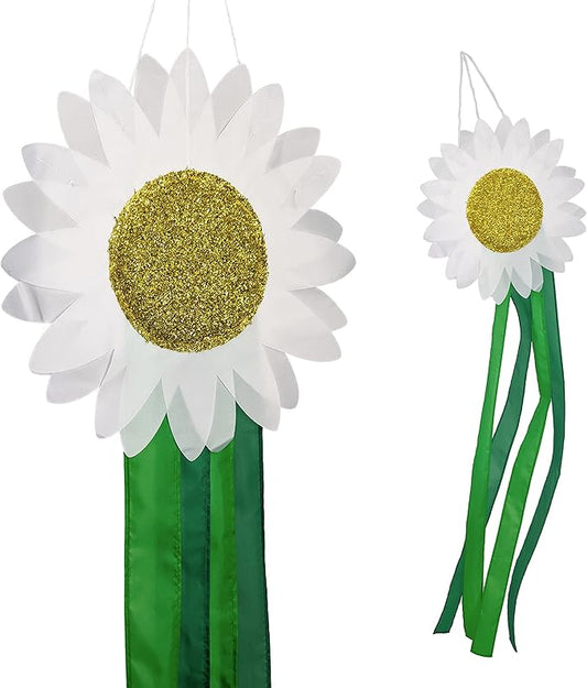 Madrona Brands Daisy Flower Windsock | Durable Outdoor Hanging Decoration | Yard, Garden, Patio, Home and More | 42-Inch-VerdiqueGarden
