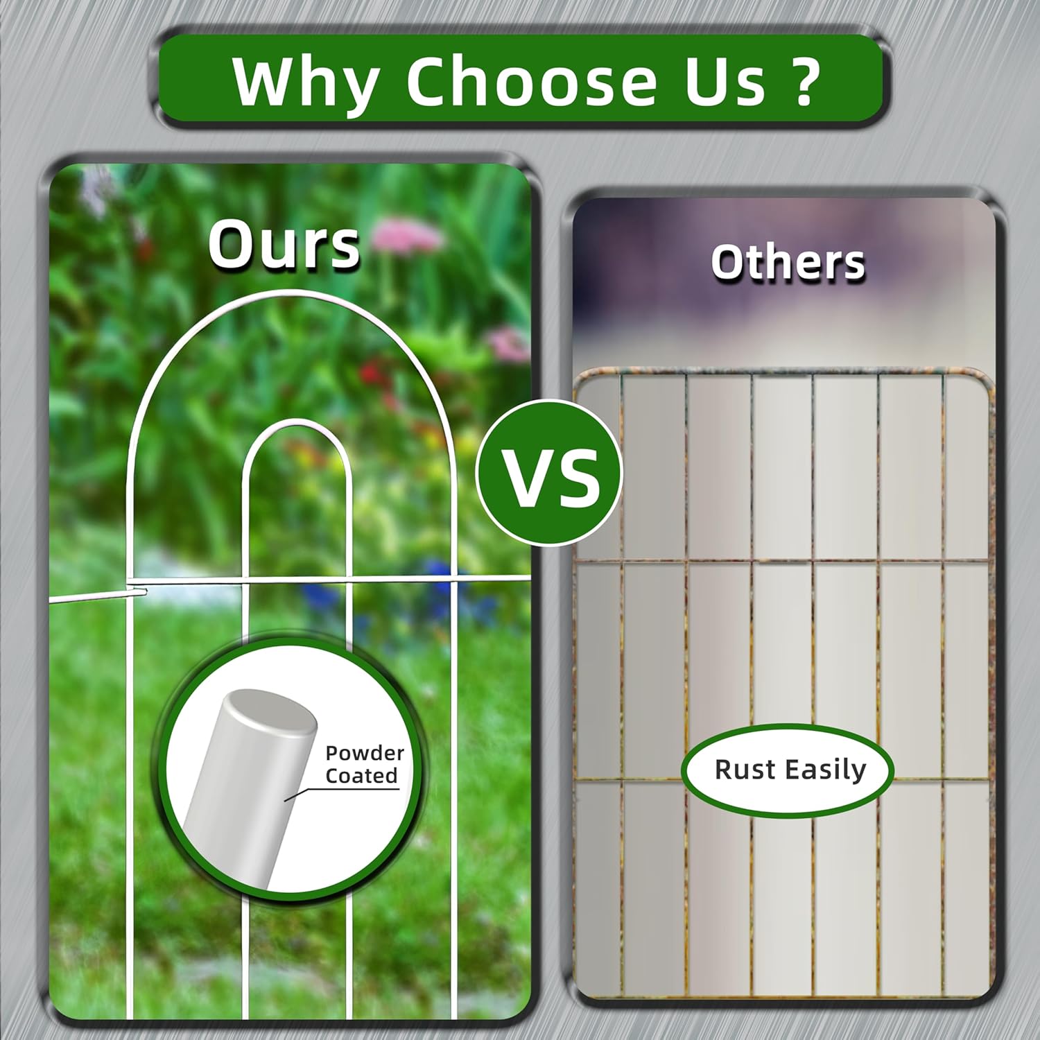 Decorative White Garden Border Fence 32inX20ft Rustproof Landscape Metal Edging Patio Decor Yard Fencing Patio Flower Bed Garden Fencing for Outdoor-VerdiqueGarden