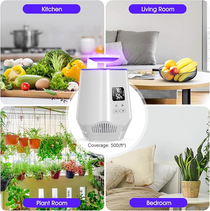 Fruit Fly Traps for Indoors, Fooxem Gnat Traps for House Indoor Fly Trap Indoor, Effective Fruit Fly Traps Bug Zapper Indoor Mosquito Trap for House Plant Pest Control with 10 Sticky Boards-VerdiqueGarden
