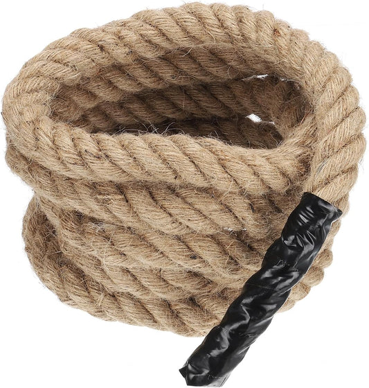 PATIKIL 1" x 11 ft Twisted Manila Rope Jute Ropes Natural Thick Jute Twine Burlap for Docks Railings Bundling Craft Tug of War Decorating-VerdiqueGarden