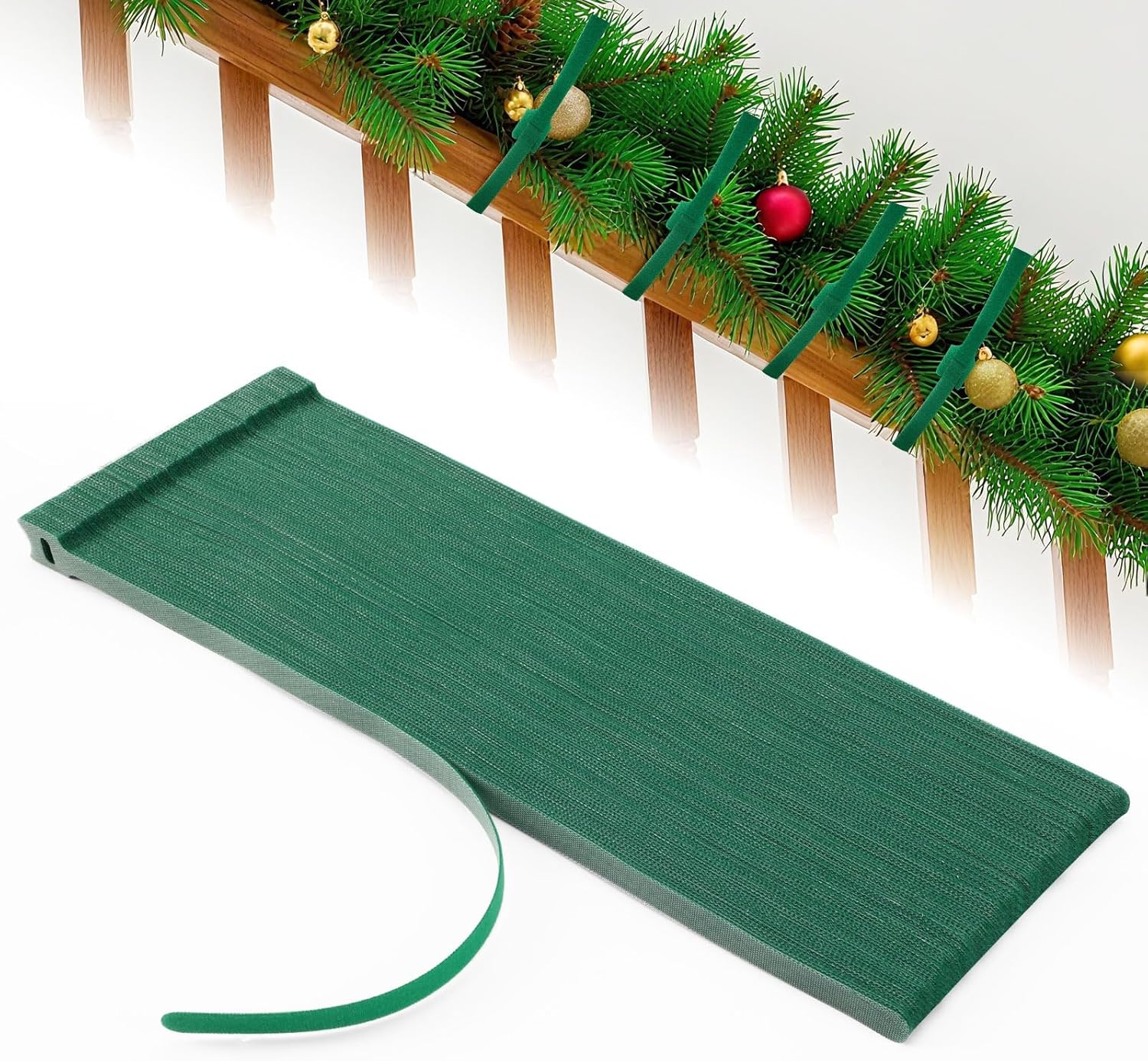 100 Pcs Christmas Garland Ties 15.75Inch Adjustable Holiday Garland Twist Ties for Holiday Halloween Tree Wreath Party Yard Wall Doorway Reusable Nylon Garden Cable Straps Decoration(Green)-VerdiqueGarden