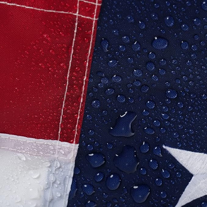 Homissor American Flag 5x8 Embroidered Stars 5x8 Foot Flags USA Heavy Duty Nylon US Outdoor Banner Sewn Stripes with 3 Brass Grommets-VerdiqueGarden