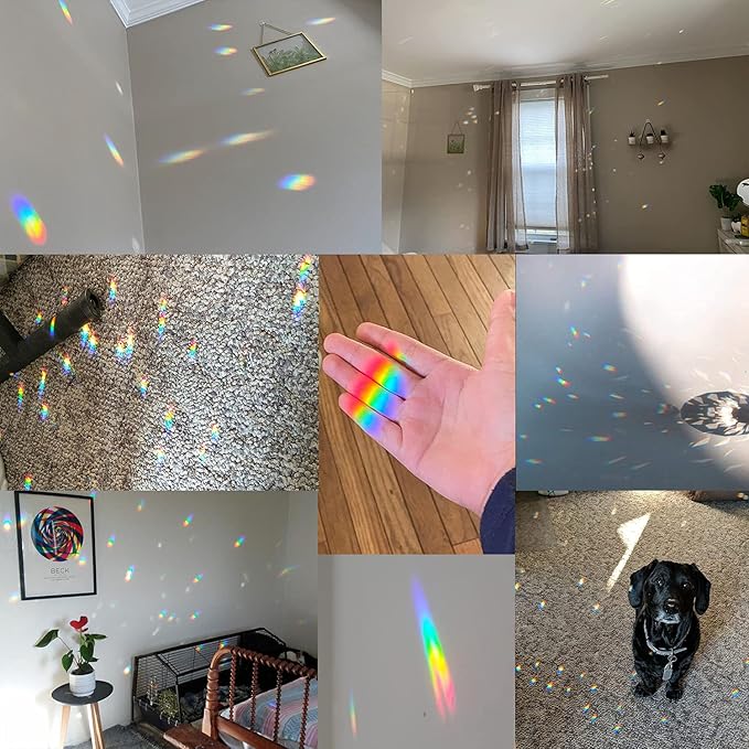 Clear Crystal Suncatcher Ball Prism Glass Sphere Faceted Gazing Ball Rainbow Maker Window Prisms Suncatcher for Window, Sun Catcher(150mm/5.91inch)-VerdiqueGarden