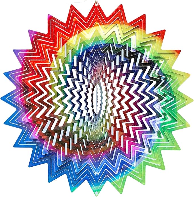 VP Home Celestial Planet Kinetic Wind Spinner for Yard and Garden Wind Spinner Outdoor Metal Large Hanging Plantary Decor 3D Garden Art Wind Sculpture Spinners Kinetic Art Garden Decorations-VerdiqueGarden