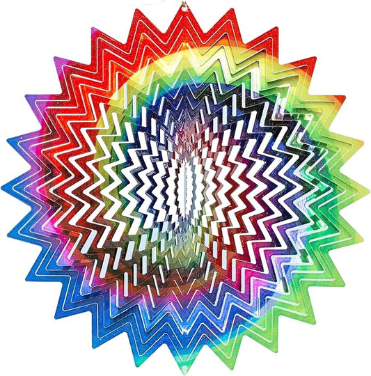 VP Home Celestial Planet Kinetic Wind Spinner for Yard and Garden Wind Spinner Outdoor Metal Large Hanging Plantary Decor 3D Garden Art Wind Sculpture Spinners Kinetic Art Garden Decorations-VerdiqueGarden