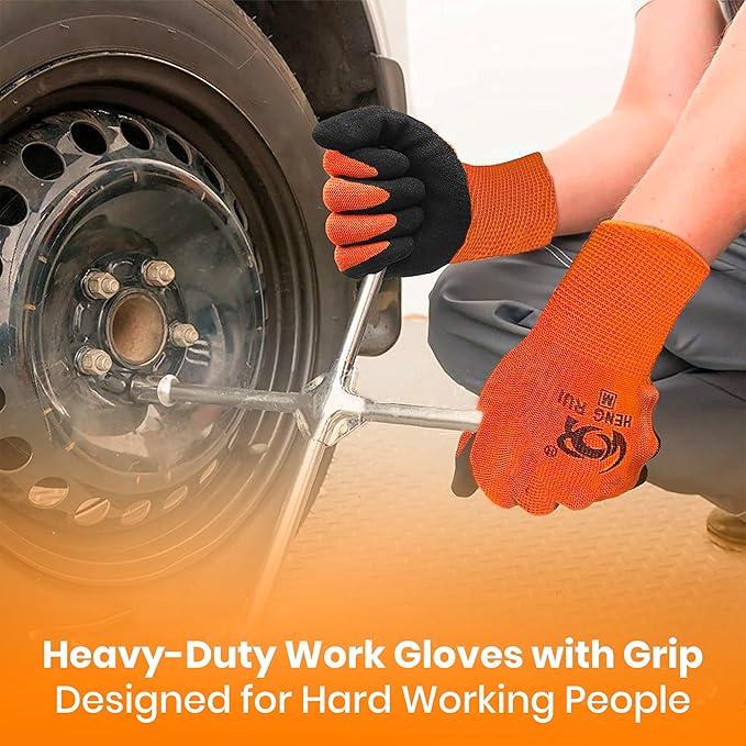 10 OR 20 Pairs Work Gloves–Heavy Duty Rubber Coated Safety Work Gloves–Multipurpose Gloves-VerdiqueGarden