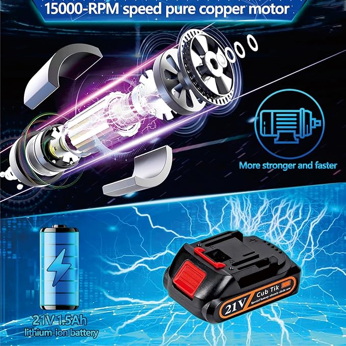 Hedge Trimmer Cordless 2 in 1 Handheld Grass Shears Mini Shrubbery Grass Cutter Electric Brush with Battery and Charger (Mordern)-VerdiqueGarden