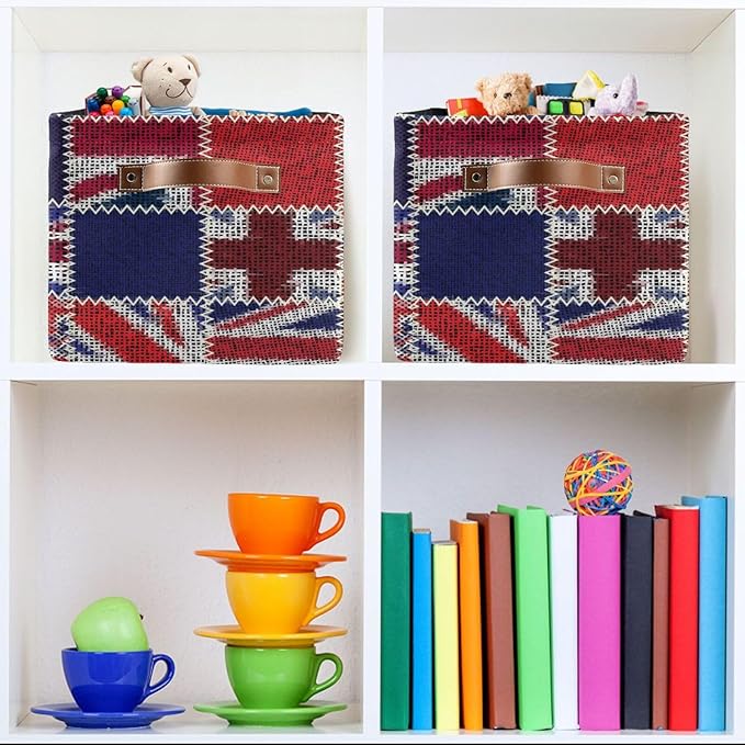 Flag Rectangular Storage Basket Organizer Bin Shelf Baskets For Clothes For Home Office Dorm-VerdiqueGarden