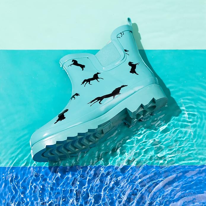 NORTY - Womens Ankle Rain Boots - Ladies Waterproof Winter Spring Garden Boot runs ½ size large-VerdiqueGarden