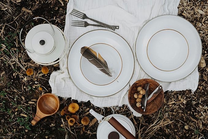 Barebones Flatware Silverware Set - Formal Camping Utensils - Stainless Steel Cutlery Set of 6 - Camping Utensil Set with Forks, Knives, and Spoons (Matte Black)-VerdiqueGarden