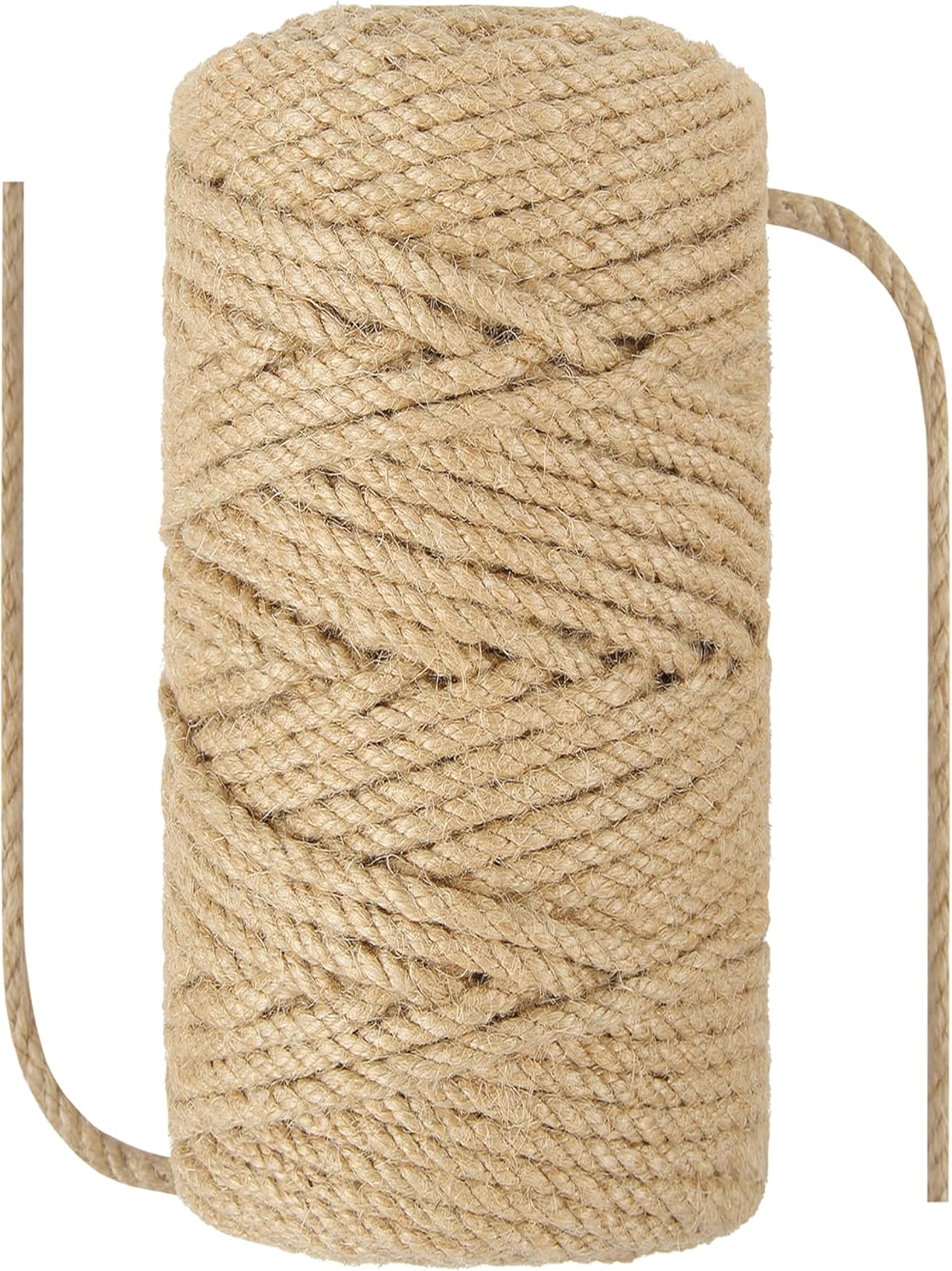 1/4 in (6 mm) X 164 Ft (50 Meters) Natural Sisal Hemp Rope Heavy Duty Thick Twine for Cat Scratcher Post Tree, Garden, Binding, Crafts Packing Material-VerdiqueGarden