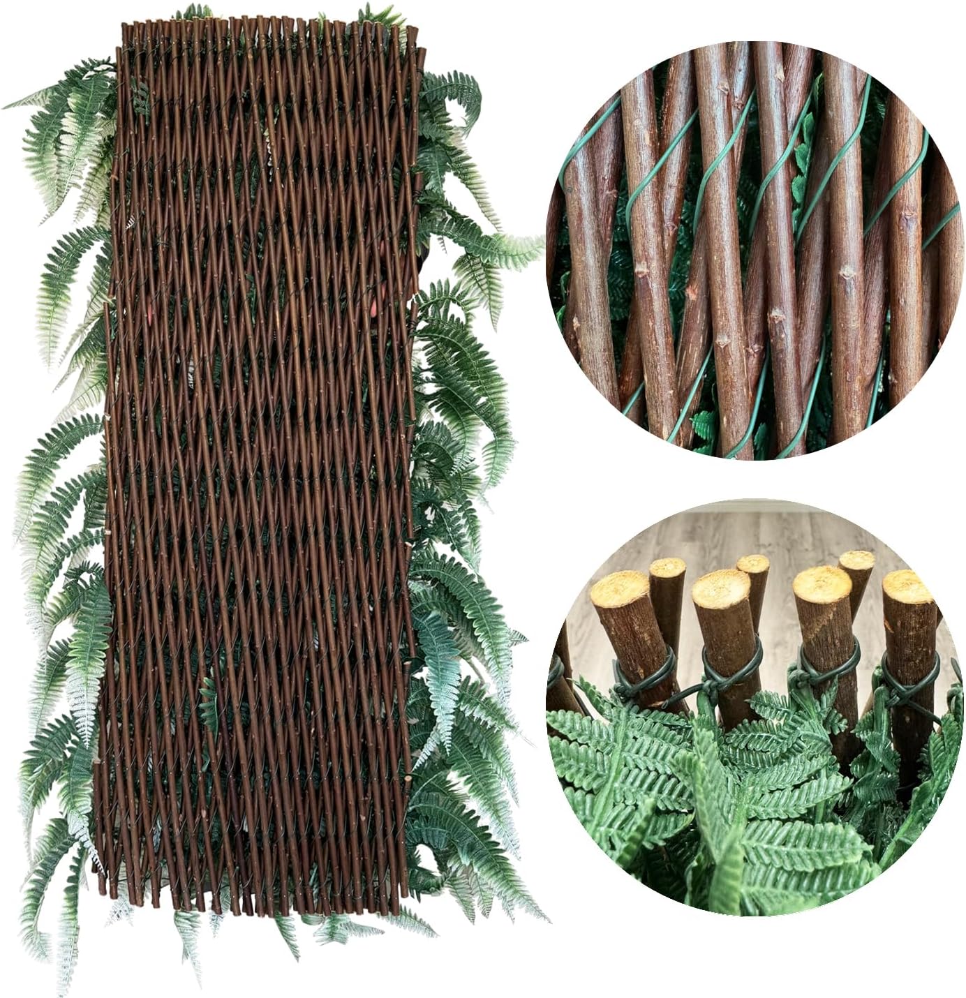 Expandable Fence Privacy Screen for Balcony Patio Outdoor,Decorative Faux Ivy Fencing Panel,Artificial Hedges (Single Sided Leaves)…1-VerdiqueGarden