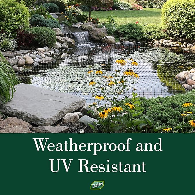 Dalen Pond & Pool Netting – Outdoor Water Garden Cover – Protective Mesh for Fish & Aquatic Life - 3/8" Mesh - (7′ x 10′)-VerdiqueGarden