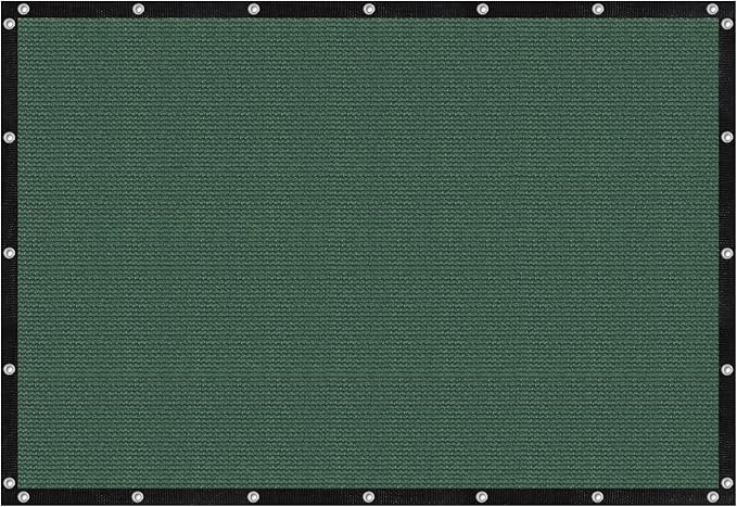 VICLLAX Shade Fabric Sun Shade Cloth with Every 2 FT Grommets for Patio Garden Pergola Cover Canopy 7x18 FT, Dark Green-VerdiqueGarden
