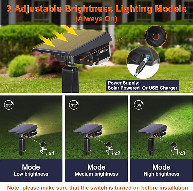 40 LEDs Spotlights,IP65 Waterproof Solar Powered Landscape Spotlights 2-in-1 Wall Light, Outdoor Landscaping Lights Auto On/Off for Yard Garden 2Pack Warm-White-VerdiqueGarden