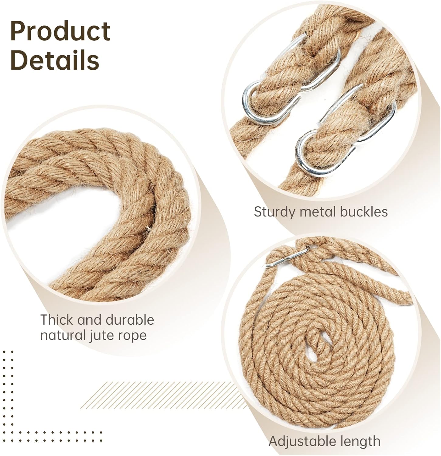 Wooden Tree Swing,500lbs Load Capacity Wooden Swing for Adults & Kids,Adjustable Height,Waterproof Hanging Swing Seat for Indoor,Outdoor,Backyard,Garden,Playground (Adult)-VerdiqueGarden