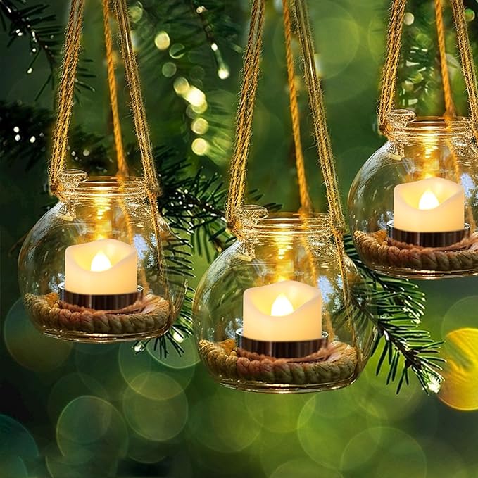 12 Pack Battery Operated Flameless LED Votive Tealight Candles Realistic Flickering Electric Tea Lights Set Bulk Halloween Pumpkin Jack O Lantern Party Wedding Decorations Centerpieces Batteries Incl.-VerdiqueGarden