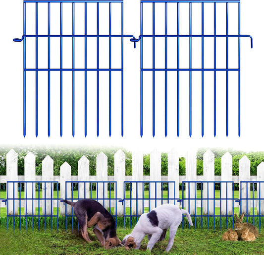 Animal Barrier Fence, 25 Panels No Dig Fences, 17in(H) X 27ft(L) Garden Fence Animal Barrier for Rabbits and Dog Under Fencing Barrier, Rustproof Metal Fences Border for Outdoor, Yard, Patio-VerdiqueGarden
