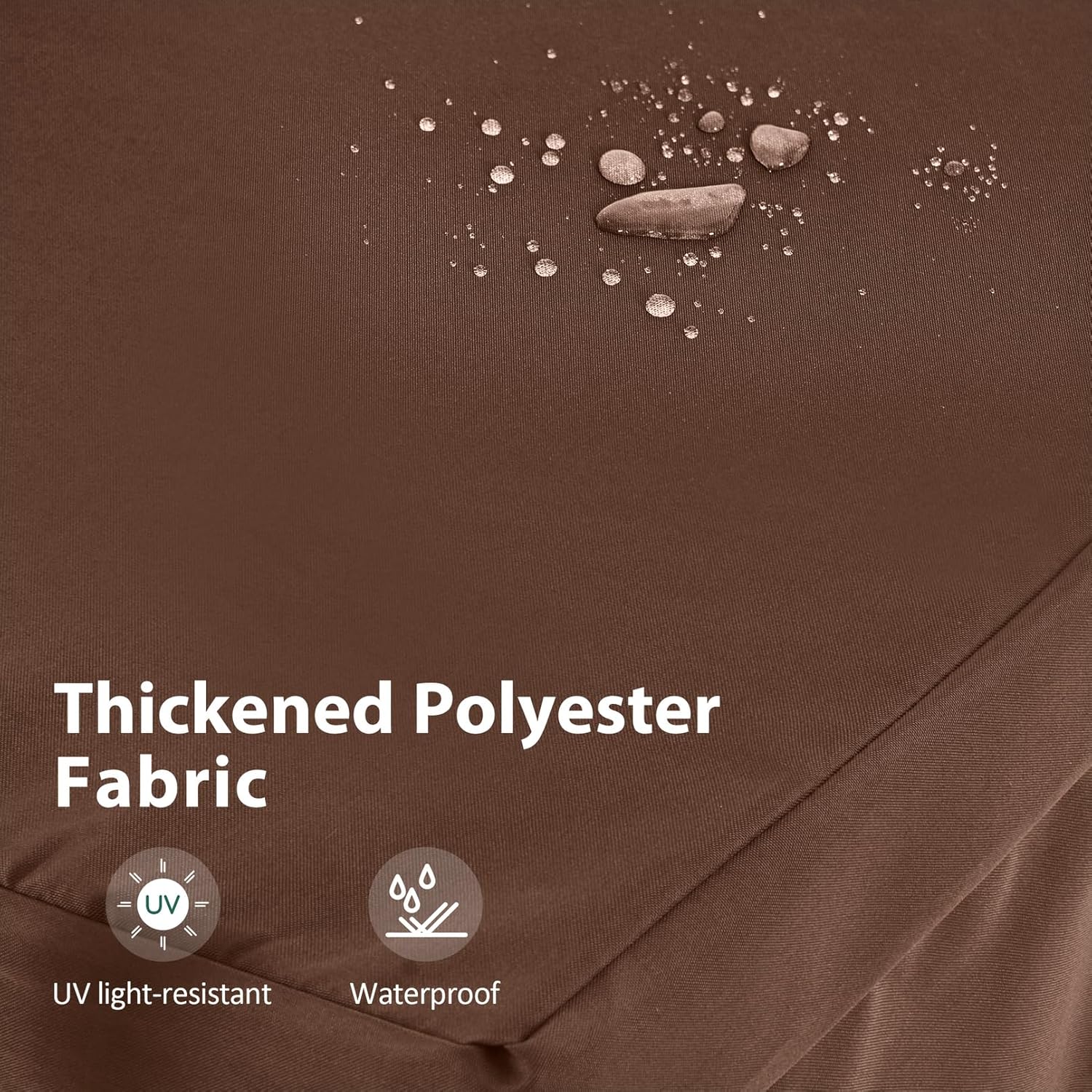 MCombo 2-3 Person Outdoor Patio Swing Chair, Convertible Canopy Hanging Swing Glider Lounge Chair, Removable Cushions, 4003 (Brown)-VerdiqueGarden