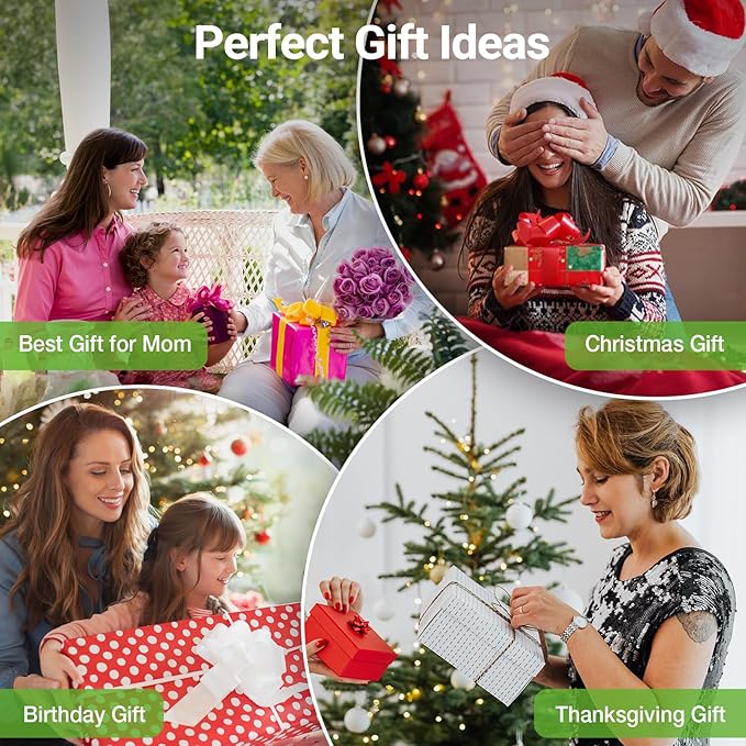 KOOPER Outdoor Solar Lights, 4 Pack Solar Garden Lights with Bigger Lily Flowers, Waterproof 7 Color Changing Solar Lights Outdoor - Bigger Solar Panel for Outdoor Patio Yard Garden Decoration-VerdiqueGarden