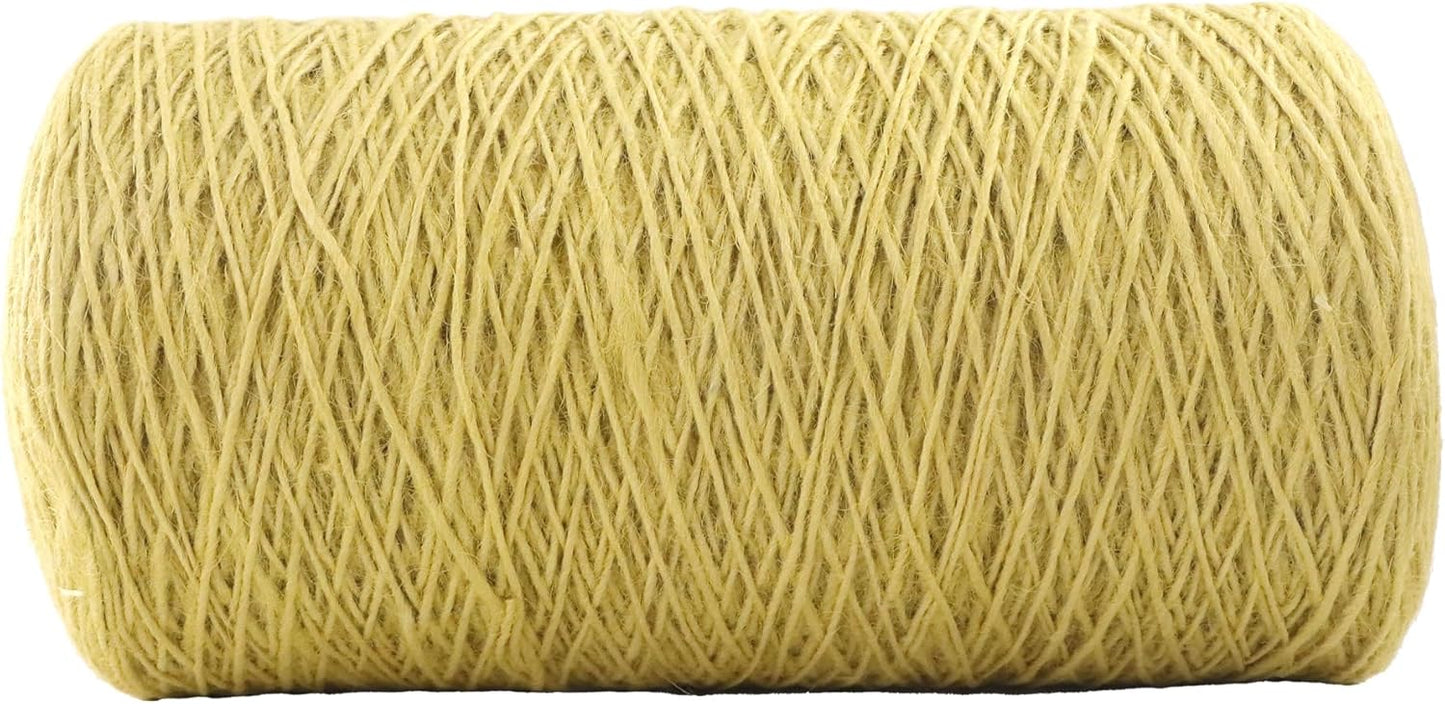 1mm x 2000 Feet Yellow Jute Rope, Twine for Gardening Tomato Climbing Plant Tie Floristry Crafts Gift Wrapping Packing Decor-VerdiqueGarden