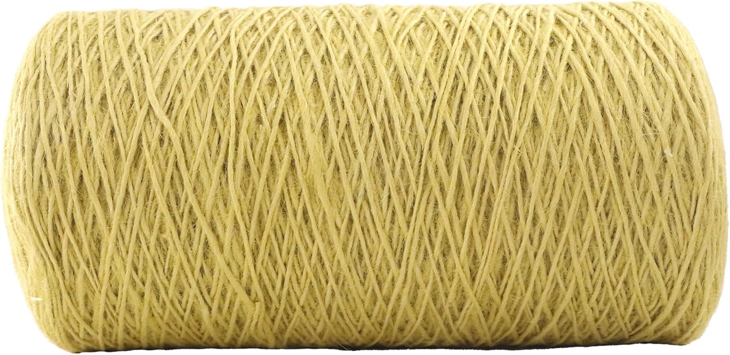 1mm x 2000 Feet Yellow Jute Rope, Twine for Gardening Tomato Climbing Plant Tie Floristry Crafts Gift Wrapping Packing Decor-VerdiqueGarden