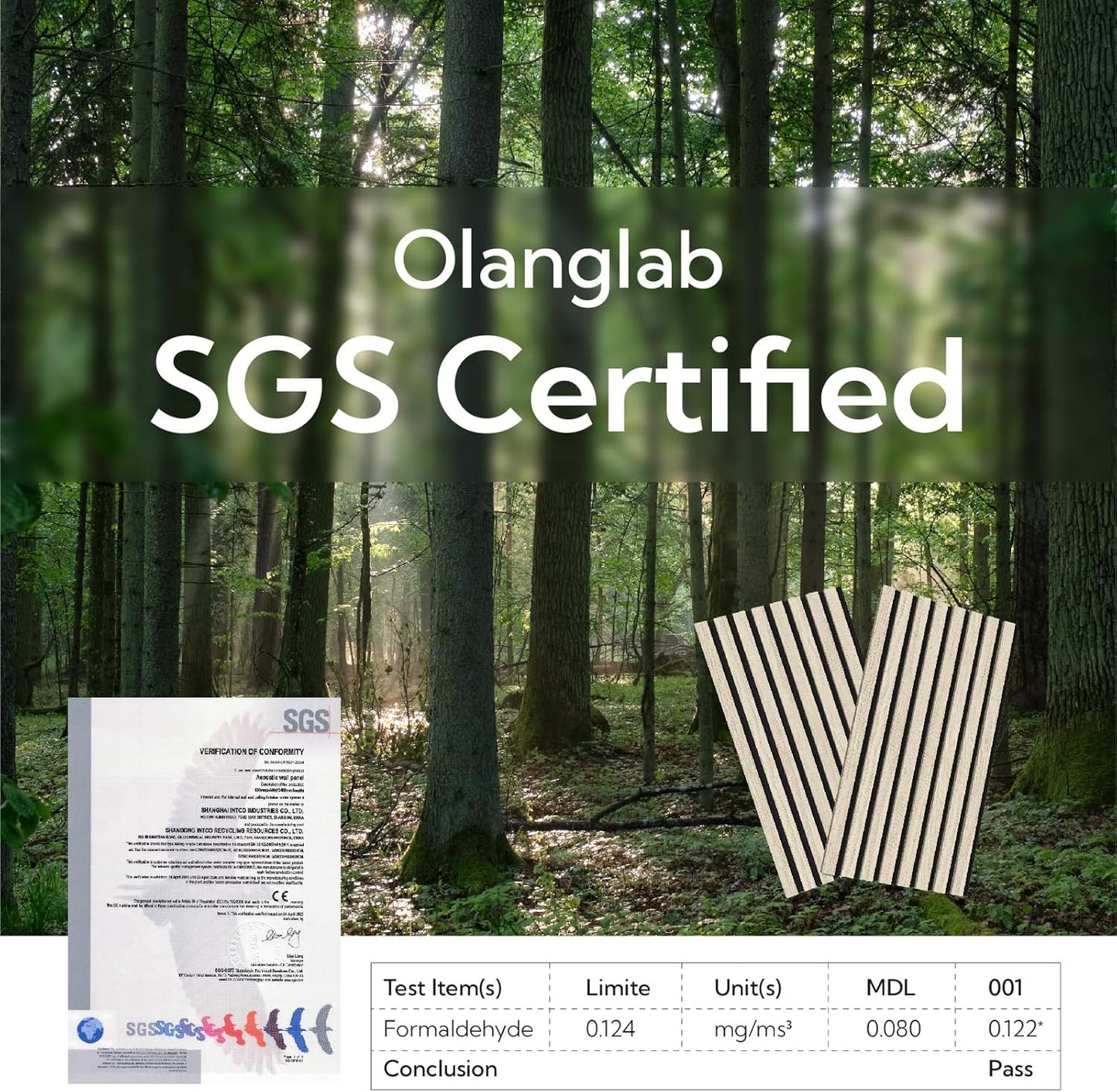 Olanglab Wood Slat Wall Panels 4 Pack, Wooden Acoustic Wall Panels, 94.5"x12.6" Each 3D Wall Panels for Interior Wall Decor (Light Oak-Extendo Trio)-VerdiqueGarden