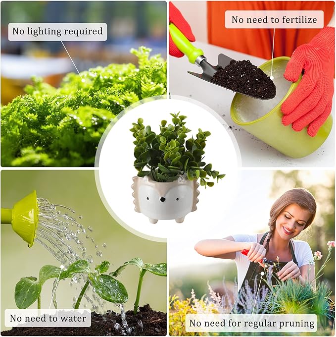 Therwen 32 Pcs Summer Artificial Succulents Plants Fake Realistic Faux Succulents Fake Plant Artificial Plant Home Decor for Outdoor Indoor Garden Office Summer Decorations-VerdiqueGarden