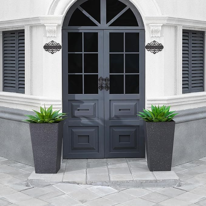 Artificial Plants Fake Agave Succulent Plant 28 Inch Big Size Faux Succulents Stems for Indoor Outdoor Realistic & Natural Home Decor Plants for Office Housewarming 2 Pack-VerdiqueGarden