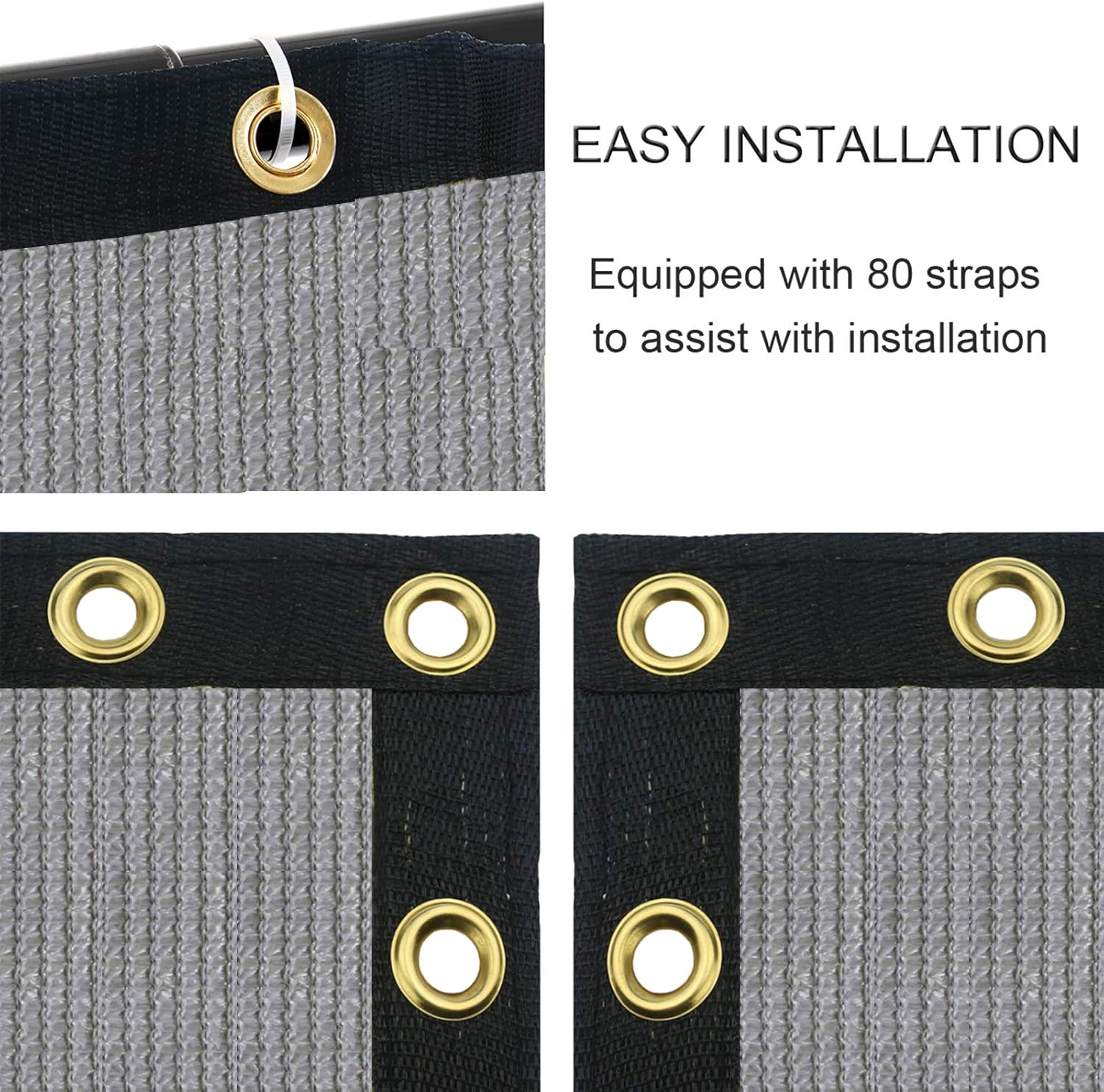 Sunnyglade 6 feet x 100 feet Privacy Screen Fence Heavy Duty Fencing Mesh Shade Net Cover for Wall Garden Yard Backyard (6 ft X 100 ft, Grey)-VerdiqueGarden