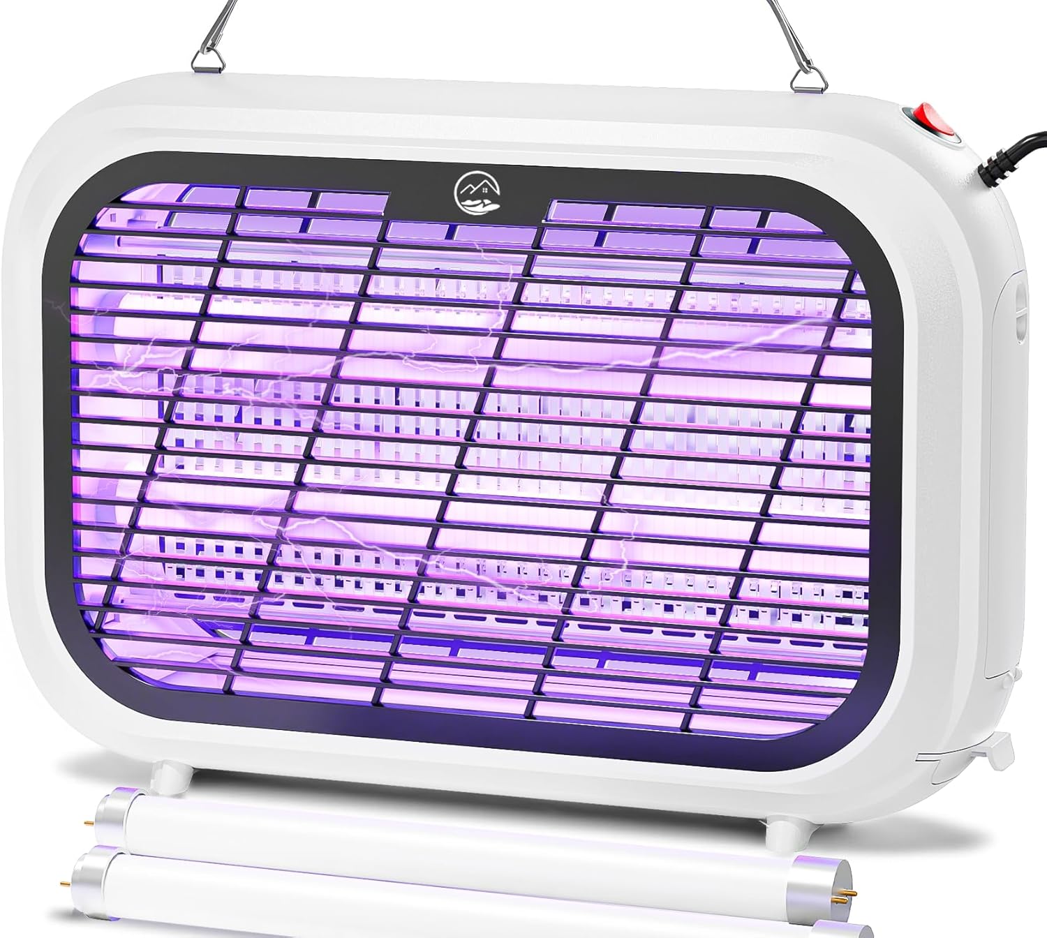 Bug Zapper Indoor, High Voltage Electric Mosquito Zapper, Durable Fly Trap Mosquito Trap, Fly Zapper with Removable Washable Tray for Home Patio Backyard, Including 2 Replacement Bulbs-VerdiqueGarden