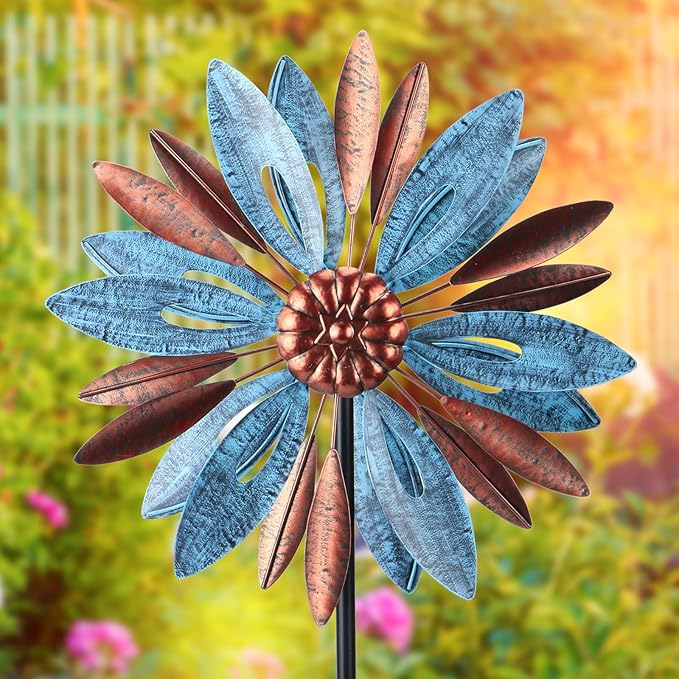 WONDER GARDEN Wind Spinner, Premium Kinetic Wind Sculpture Spinners Metal Windmill for Outdoor Yard Patio Lawn & Garden Decor-VerdiqueGarden