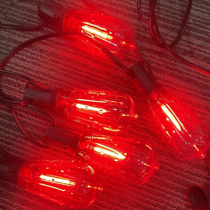 10Ft Halloween LED String Lights Outdoor with 10 ST40 Red Blood Drop Lights, UL Listed Connectable Halloween Patio Lights Set for Indoor Outdoor Backyard Garden Halloween Christmas Party Decor-VerdiqueGarden